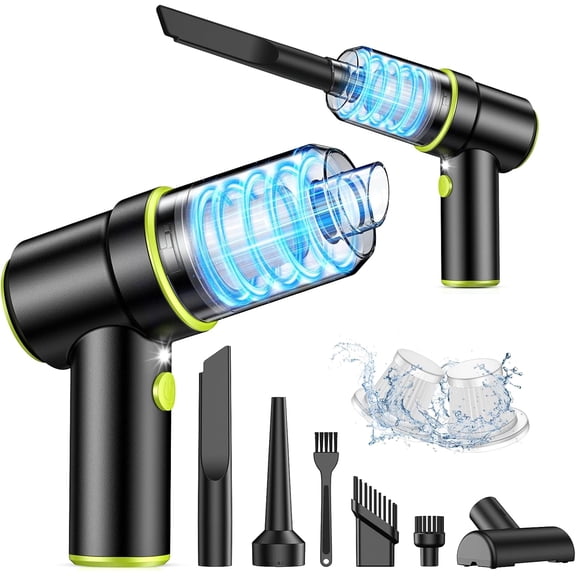 Handheld Vacuum Cleaner, 9000PA Vacuum Cleaner & Air Duster, 120W High Power Vacuum Portable Cordless, Hand Held Vacuum with Multi-Nozzles & Light for , , Office