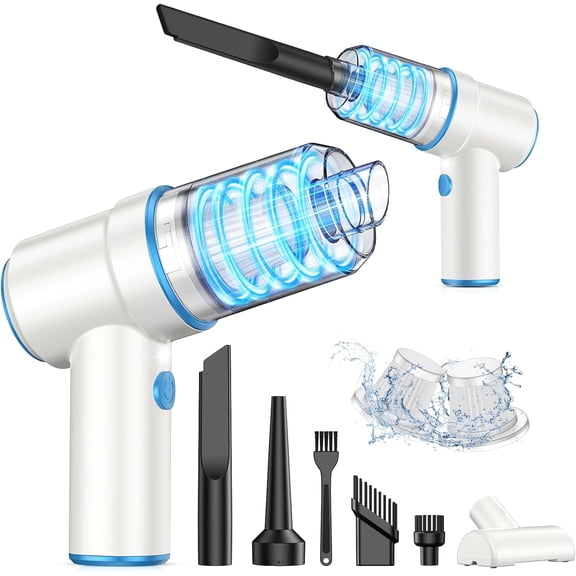 Handheld Vacuum Cleaner, 9000PA Vacuum Cleaner & Air Duster, 120W High Power Vacuum Portable Cordless, Hand Held Vacuum with Multi-Nozzles & Light for , , Office