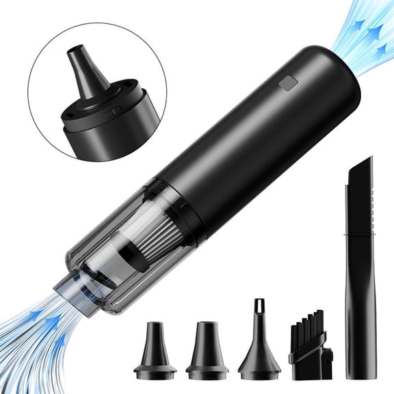 Handheld Vacuum Cleaner Blower Inflator 3 In 1 Multifunctional For Car Home, 11000Pa Powerful Suction 4000Mah Rechargeable Cordless, 4 Practical Accessories Including Nozzles