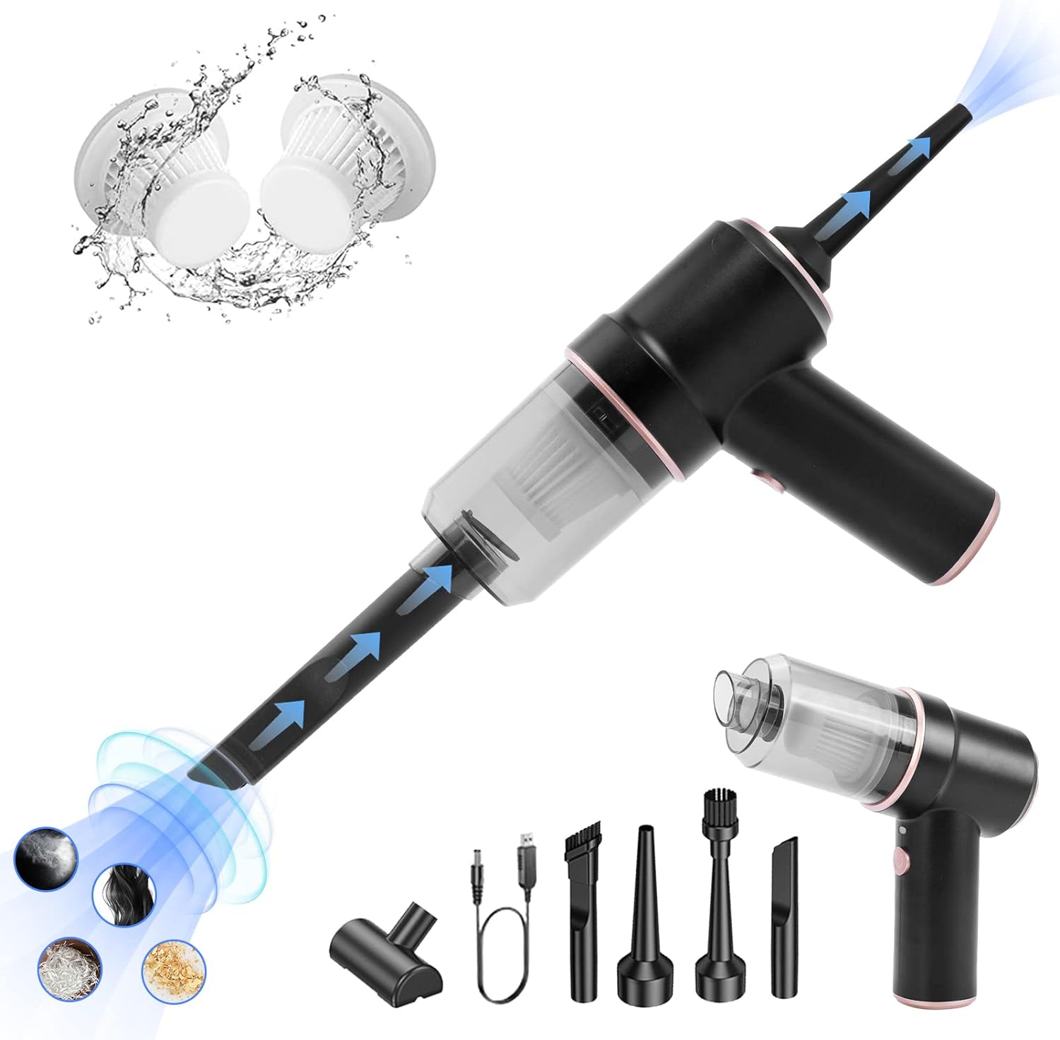 Handheld Vacuum Cleaner Cordless Vacuum Cleaner 8000PA Suction Mini