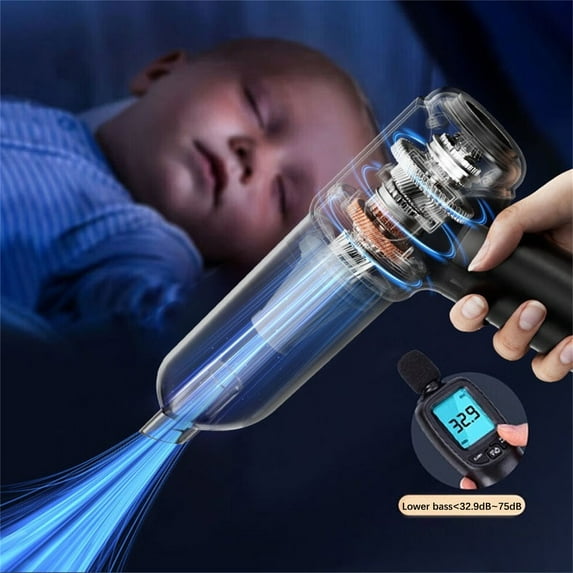 Handheld Vacuum Cleaner, Portable Car Vacuum with 120w High Power, 4kpa Strong Suction for Pet Hair & Crumbs, Rechargeable & Washable Filter, for Car Interior, Home, Office, and Desktop