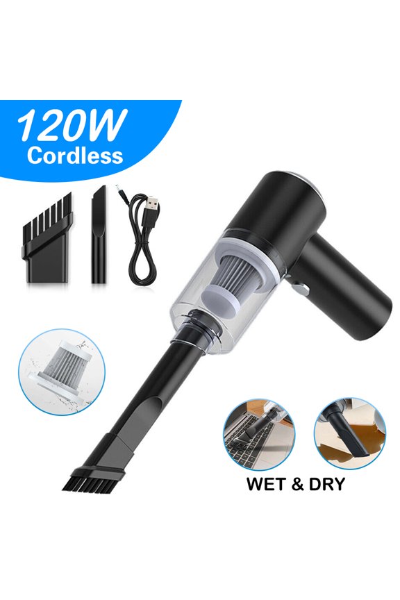 Handheld Vacuum Cleaner for Car, Home, Office | Cordless Strong Suction Wet/Dry Vacuum | Portable USB Charging Car Detailing