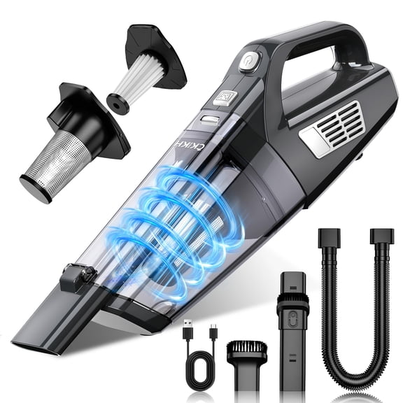 Handheld Vacuum Cordless, 15000PA Strong Suction Hand Held Car Vacuum Cleaner Portable with Multi-Nozzles & Washable Filter, Lightweight Dust Busters Rechargeable for Home, Car, Office, Pets