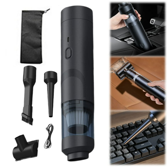 Handheld Vacuum Cordless, Car Vacuum Cleaner Portable with HEPA Filter, Mini Hand Held Vacuum Rechargeable for Car, Home, Pet Hair, Office, Desk, Keyboards, 1 Set