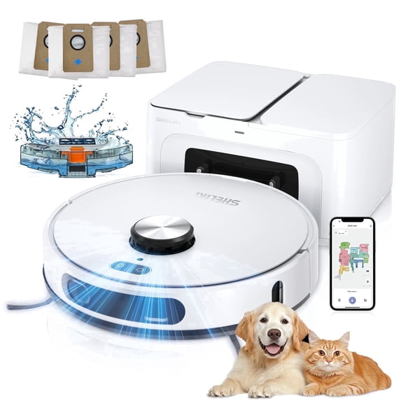 Robot Vacuum and Mop Combo with 3D Home Mapping, Self-Emptying Base for 70 Days, 220 Mins Runtime, Pet Friendly Anti-Tangle