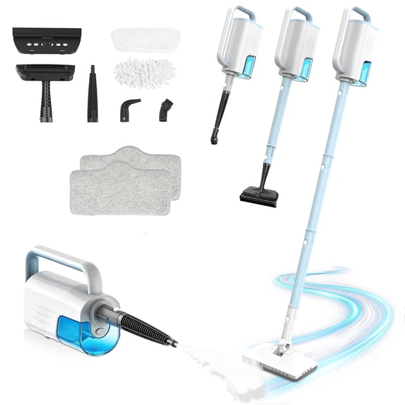 GOOVI Steam Mop, 7 in 1 Handheld Steam Mop Cleaner Detachable with 350ml Water Tank for Hard Floor, Carpet, Tiles Cleaning