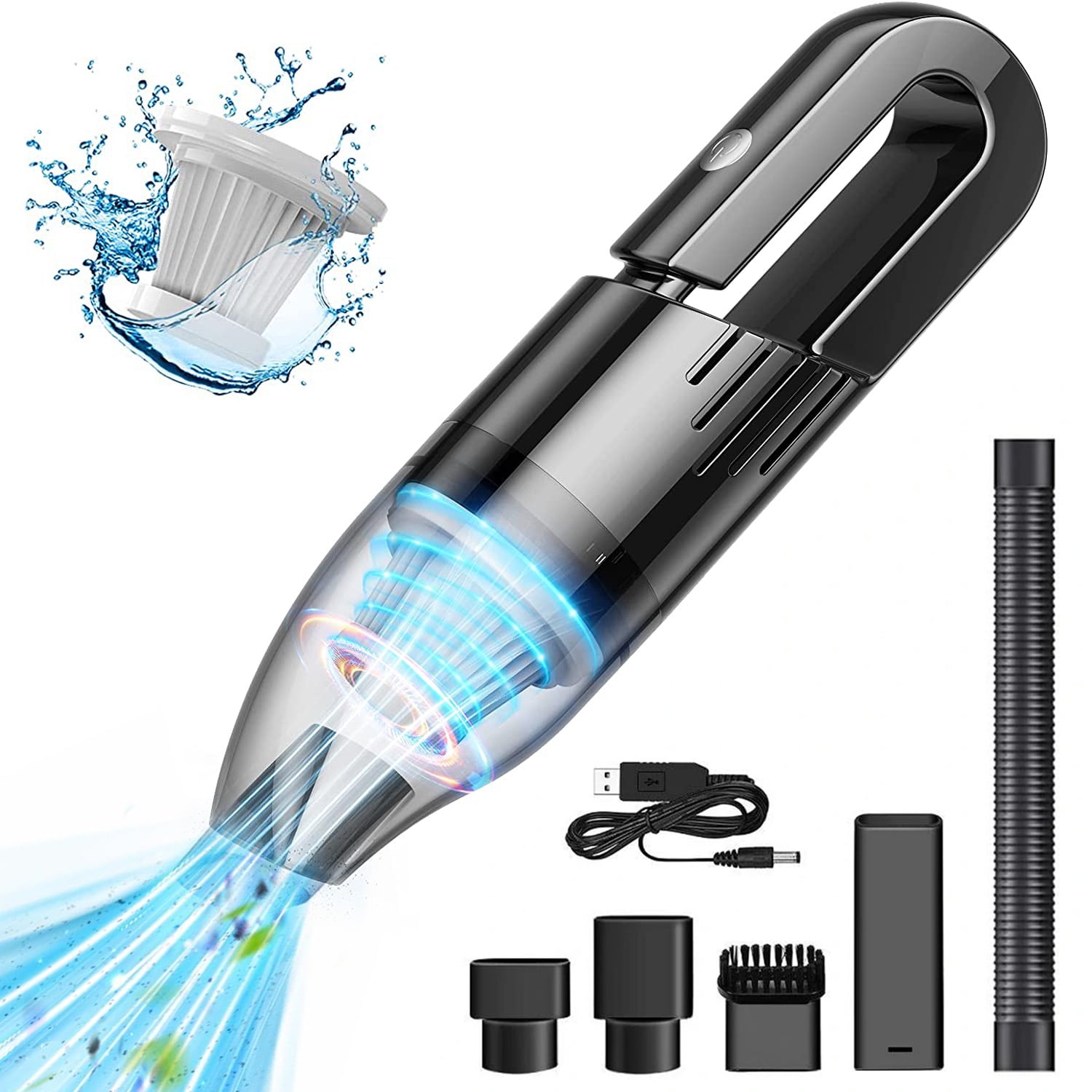 Handheld Vacuum Cordless, Portable Car Vacuum Cleaner, Rechargeable ...