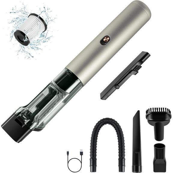 Handheld Vacuum Cordless Rechargeable Portable 16000pa Strong Suction and High Power, Hand Vacuum Cordless with 10-20 Mins Long Runtime Lightweight Hand Vacuum for Car Pet Hair Home Office