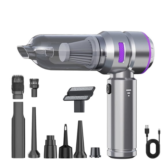 Handheld Vacuum Cordless, Vortify Car Vacuum Powerful Suction 19000Pa, 3-In-1 Blower/Cleaner/Inflator With 3-Speed Brushless Motor, Type-C Fast Charging, 2000Mah Battery, 0.2L