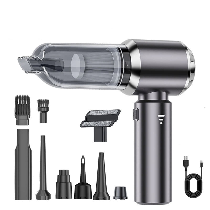 Handheld Vacuum Cordlessvacuum cleaner, 3 Speed 16000Pa Brushless Motor Mini Car Vacuum Portable Cordless,Suitable for Home, Kitchens, Offices, Car, Pet Hair, Gray