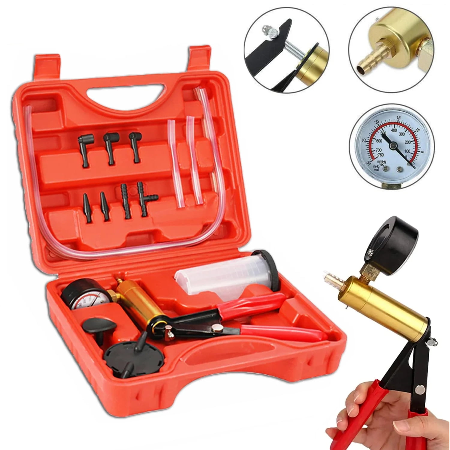 Vacuum Brake Bleeder Pump Kit 2 In 1 Handheld Vacuum Pump Tester