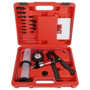 Handheld Vacuum Pump Tester Brake Bleeder Kit Brake System Bleeding Tools with Adapters and 2 Reservoir Bottles Automotive Brake for Car Truck Motorcycle