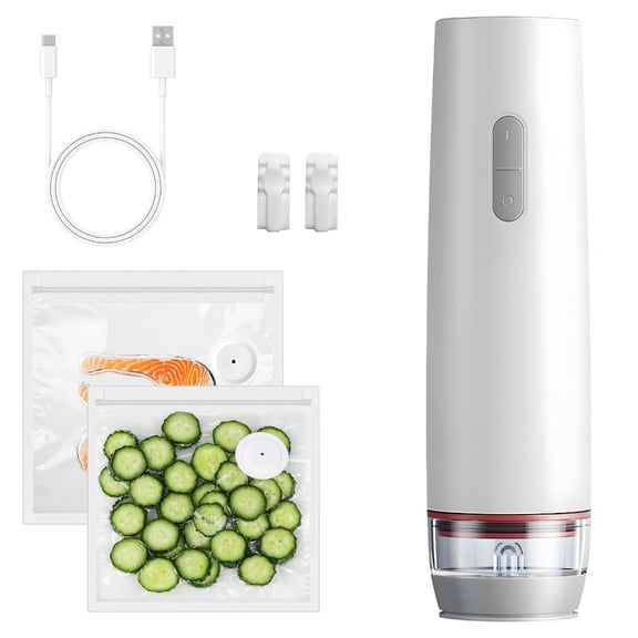 Handheld Vacuum Sealant And 30 Recyclable Complimentary Vacuum Sacks To Extend Food Innovation Up To 5 Times Saves Cash