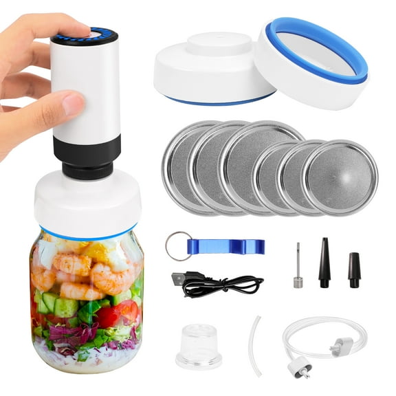 Handheld Vacuum Sealer, Portable Food Electric Vacuum Sealing Machine Air Extraction and Inflation Rechargeable Vacuum Sealer Set, Inflating Machines for Basketballs, Balloons and Swimming Rings