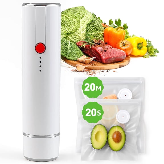 BoxLegend Handheld Vacuum Sealer, Compact Food Sealing Machine with 40 Reusable Vacuum Bags, Portable Vacuum Sealer