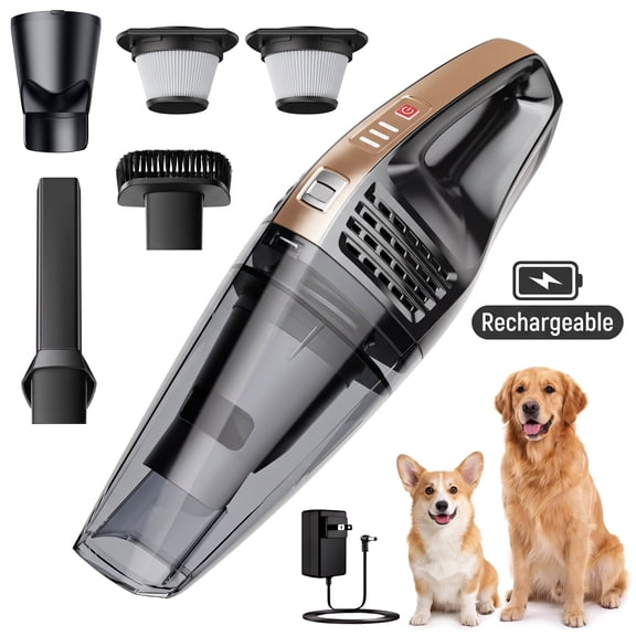 DAIVOS Cordless Handheld Vacuum, 18000Pa Portable Car Vacuums Cleaner with Rechargeable Battery, Strong Suction, with 2 Filters, 2 Power Modes, for Home, Office, Pet