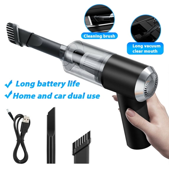 Handheld Vacuum USB Cordless Portable Wet Dry Vacuum Cleaner for Car Home Pet Hair with Filter Rechargeable 2000mAh Lithium Battery 120W 80000PA Powerful Suction