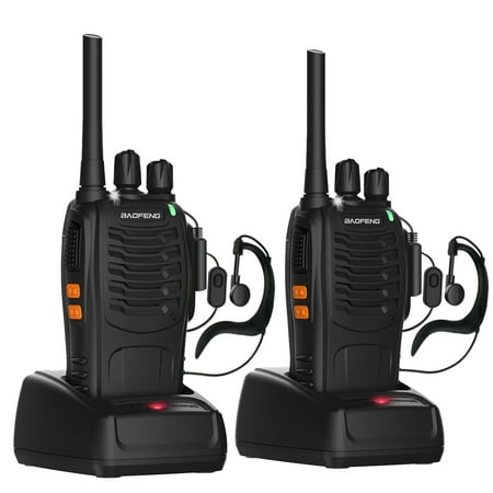 Handheld Walkie Talkies 2-Way Radios Black (2Pcs/Pair)
