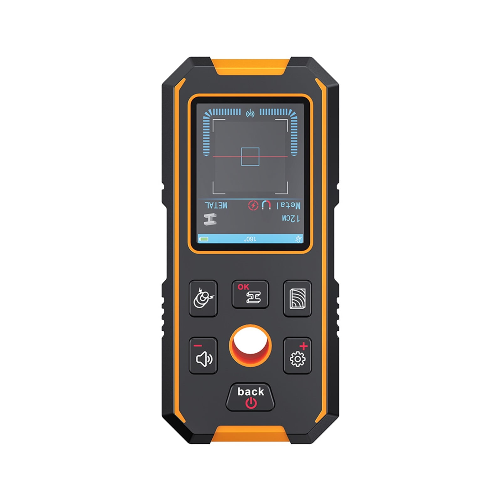 Handheld Wall Metal Detector Scanner with Positioning Hole Wooden AC Wires Metal Pipes Rebars ,Accurate Readings