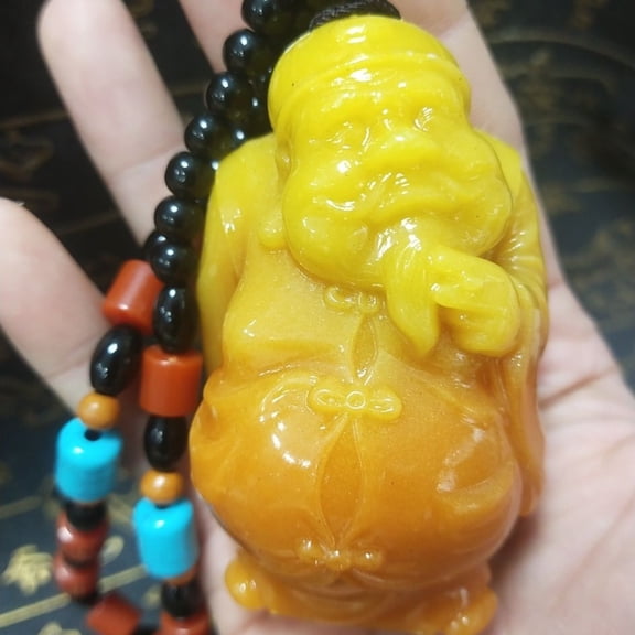 Handheld Wealth Figurine Ornament Fortune Amulet Decorative Resin Statue for Game Fans Gift