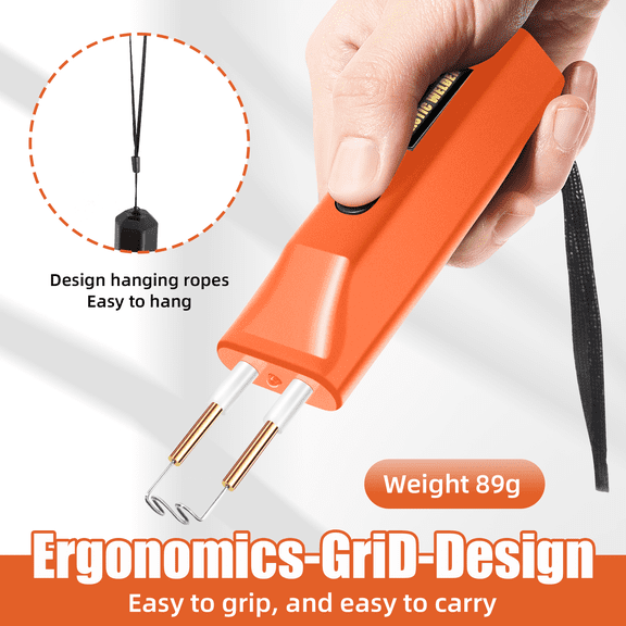 Handheld Welding Machine Plastic Welder, Cordless Handheld Plastic Welding Kit with 400PCS , Portable Mini Welding Machine for Car Bumper Plastic Crack Repair, Orange