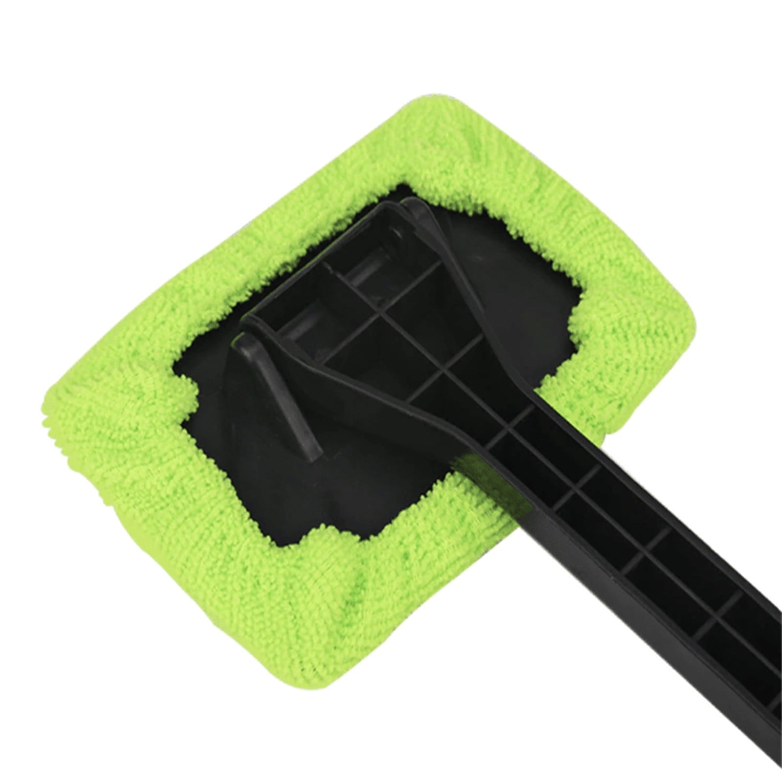 Handheld Windshield Cleaner Tool Inside Car Window Cleaning Tool with Handle, Microfiber Car Windshield Cleaner with Microfiber Replacement Pad for Car Use