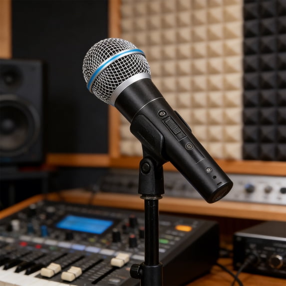 Handheld Wired Microphone 16.2x5.1cm, 3.5mm Jack Dynamic Vocal Mic, 9.8ft Cable Anti-Interference for Speaker, Karaoke Singing Machine Compatible, Plug Play No Battery for Live Streaming Stage Home