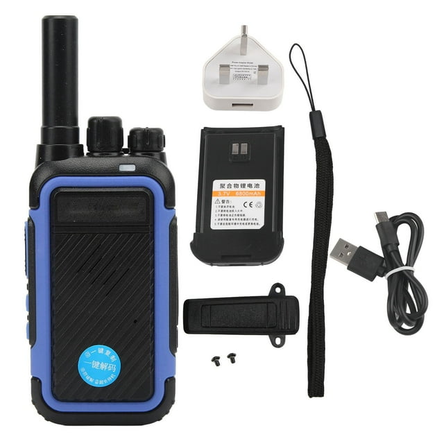 Handheld Wireless Walkie Talkie Decodable Cloneable Blue AC100