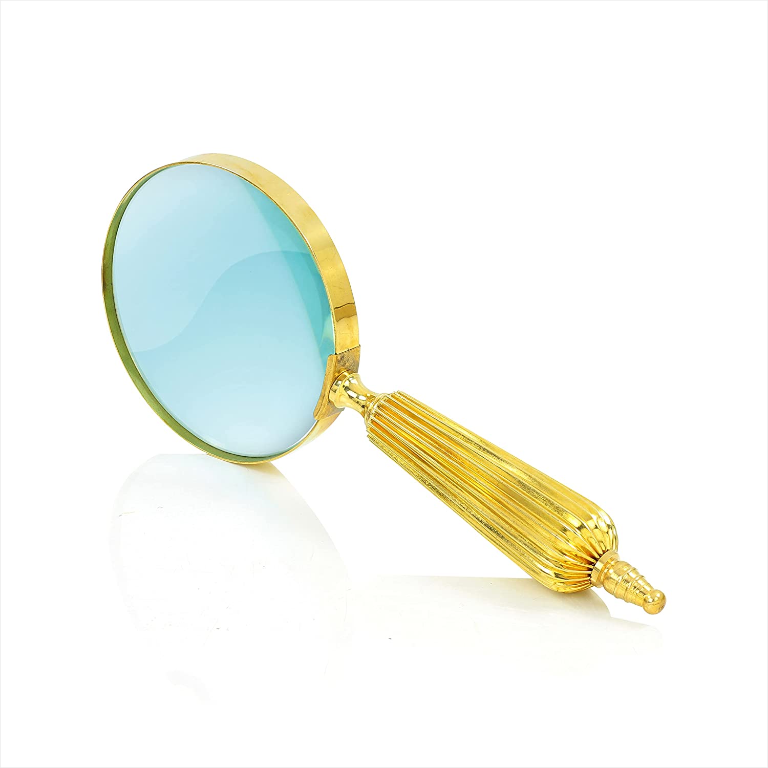 Handheld Wooden & Brass Handcrafted Premium Magnifiers Reading Glass
