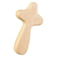thumbnail image 1 of Handheld Wooden Cross Ornament, Smooth Solid Wood Religious Decor, Sacred Spiritual Cross Figurine, Church Prayer Decor for Home Chapel Easter Holiday Decoration, 1 of 4