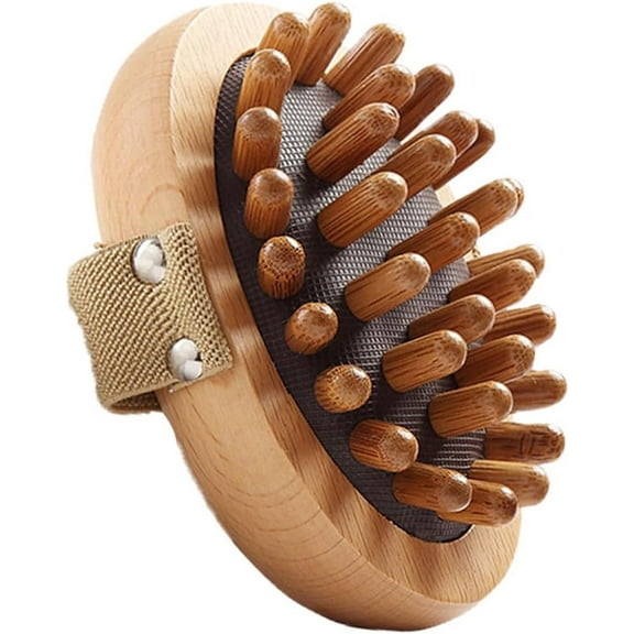 Handheld Wooden Massager Body Brush,Massager Air Cushion Meridian Brush Through Meridian Tapping Device Bamboo Massage Brush Reduces Cellulite and Relieves Tense Muscles