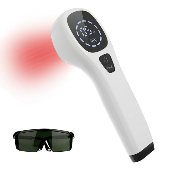 Handheld device 12pcs 650nm and 2pcs 808nm lamps for men and women neck shoulder back arm, leg joints, also for pets