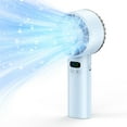 thumbnail image 1 of Handheld fan, Portable Fan with Ice Cooling Pad, 5200mAh Battery Operated Rechargeable USB Fan, Adjustable Mini Fans Speed(1-100), Summer Must-have Fans for Travel Camping Outdoor, 1 of 10