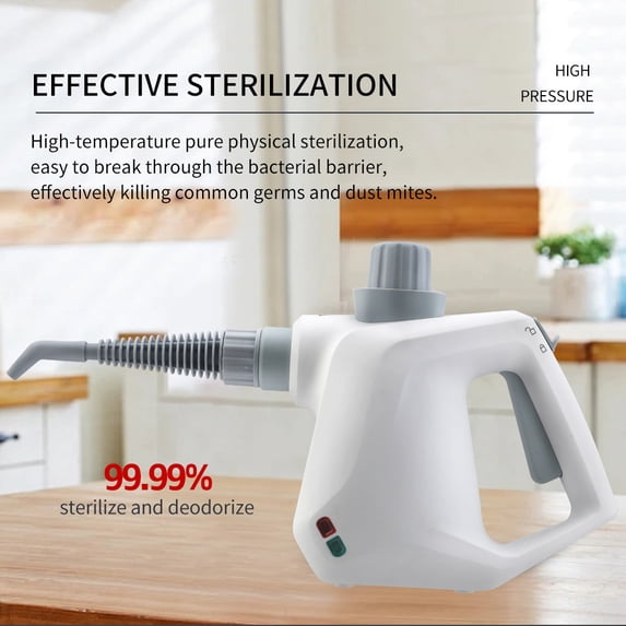 Handheld kitchen steam cleaner, high-temperature steam, strong decontamination, sterilization and mites removal, healthy and environmentally friendly.