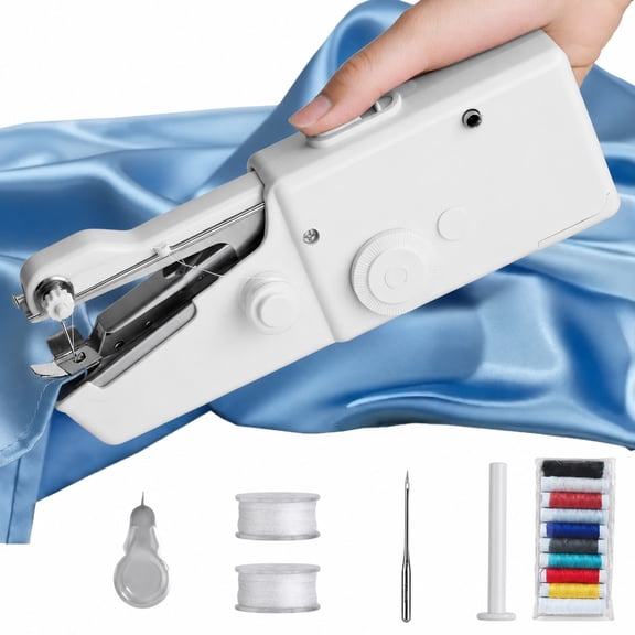 Handheld portable sewing machine