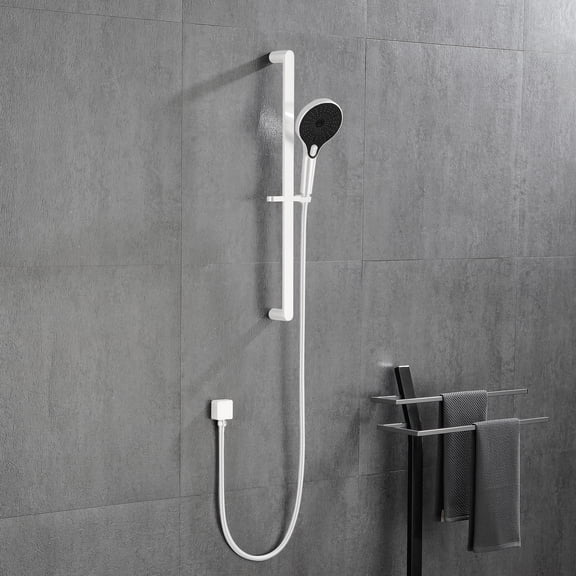 Handheld shower head with adjustable shower slide bar and hose