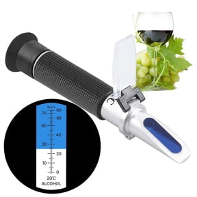 Handhend Alcohol Concentration Detector Of Liquor Alcohol Meter Refractometer 0-80% v/v Alcoholometer Oenometer ,Instant Results