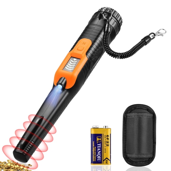 Handhled Metal Detector with LCD Display - Professional Waterproof Pin Pointer Wand 3 Modes 360Scanning Treasure High Accuracy Metal Finder for Gold,Coins on Beach, Underground