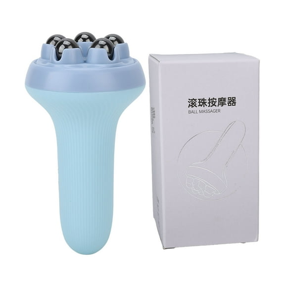 Handhold Meridian Roller Five Ball Shaping Sport Muscle Relax Relieve Rheumatic Joint Scraping Brush Massage Slimming Blue