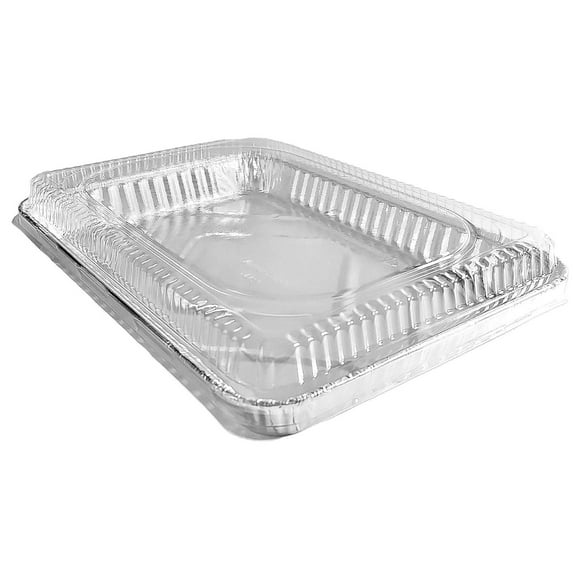 Handi- 1/4-Size (Quarter) Sheet Cake Aluminum Pan w/Clear Dome Lid (Pack of 25 Sets)