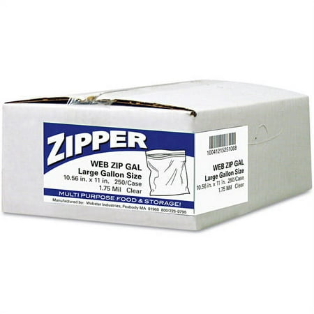 Handi-Bag Pinch & Seal Zipper Storage Bags, Gallon, 250 Ct