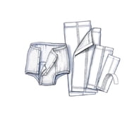 Handi-Care Incontinence Liner 17 Inch Length, Moderate Absorbency, Polymer, Unisex, Reusable, Bag of 20