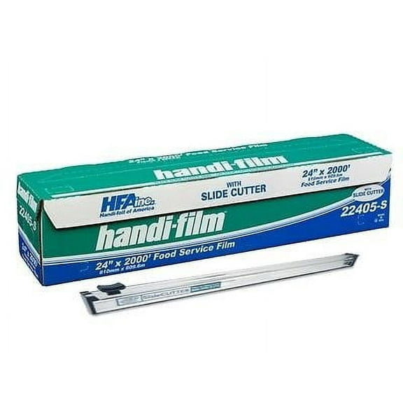 Handi-Film 24"x2000' Plastic Cling Wrap w/Slide Cutter