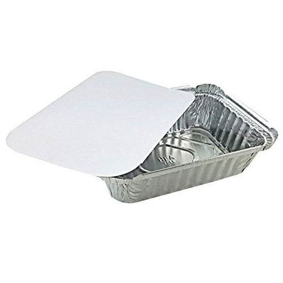 Handi-Foil 1 1/2 lb. Oblong "Deep" Take-Out Food Storage Container w/Board Lid (pack of 25)