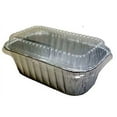 thumbnail image 1 of Handi-Foil 1 lb. Aluminum Foil Mini-Loaf/Bread Baking Pan w/Clear Low Dome Lid (pack of 25), 1 of 3
