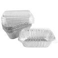 thumbnail image 1 of Handi-Foil 1 lb. Aluminum Mini-Loaf/Bread Baking Pan w/Clear Low Dome Lid 100/Pk (Pack of 100), 1 of 7