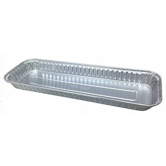 Handi-Foil 11" x 4" Oblong Aluminum Danish/Cake Bakery Pan 1" Deep - (pack of 50)