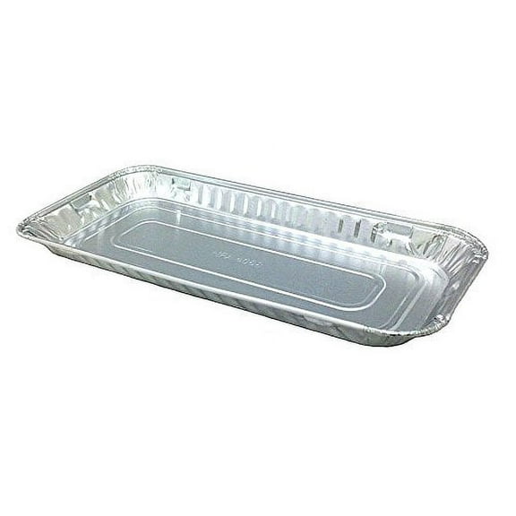 Handi-Foil 11" x 5" Oblong Aluminum Danish Cake Tin Pan 3/4" Deep - (pack of 12)