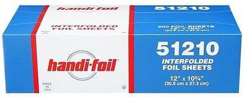 Handi-Foil 12" x 10.75" Aluminum Foil Pop-Up Sheets Food Wrap - (Pack of 1500)
