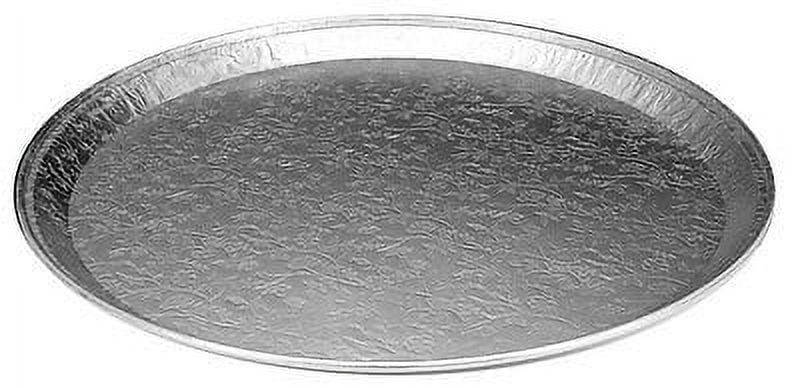 16" Round Flat Embossed Aluminum Catering Tray Pack of 25